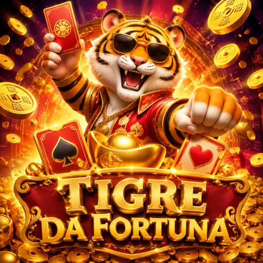 Cartão do slot Fortune Tiger com o tigrinho dourado